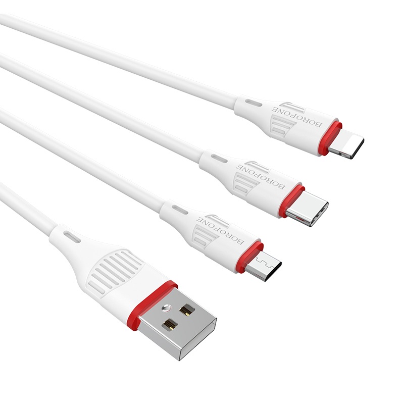 Borofone Charging Cable 3 in 1 BX17 WH